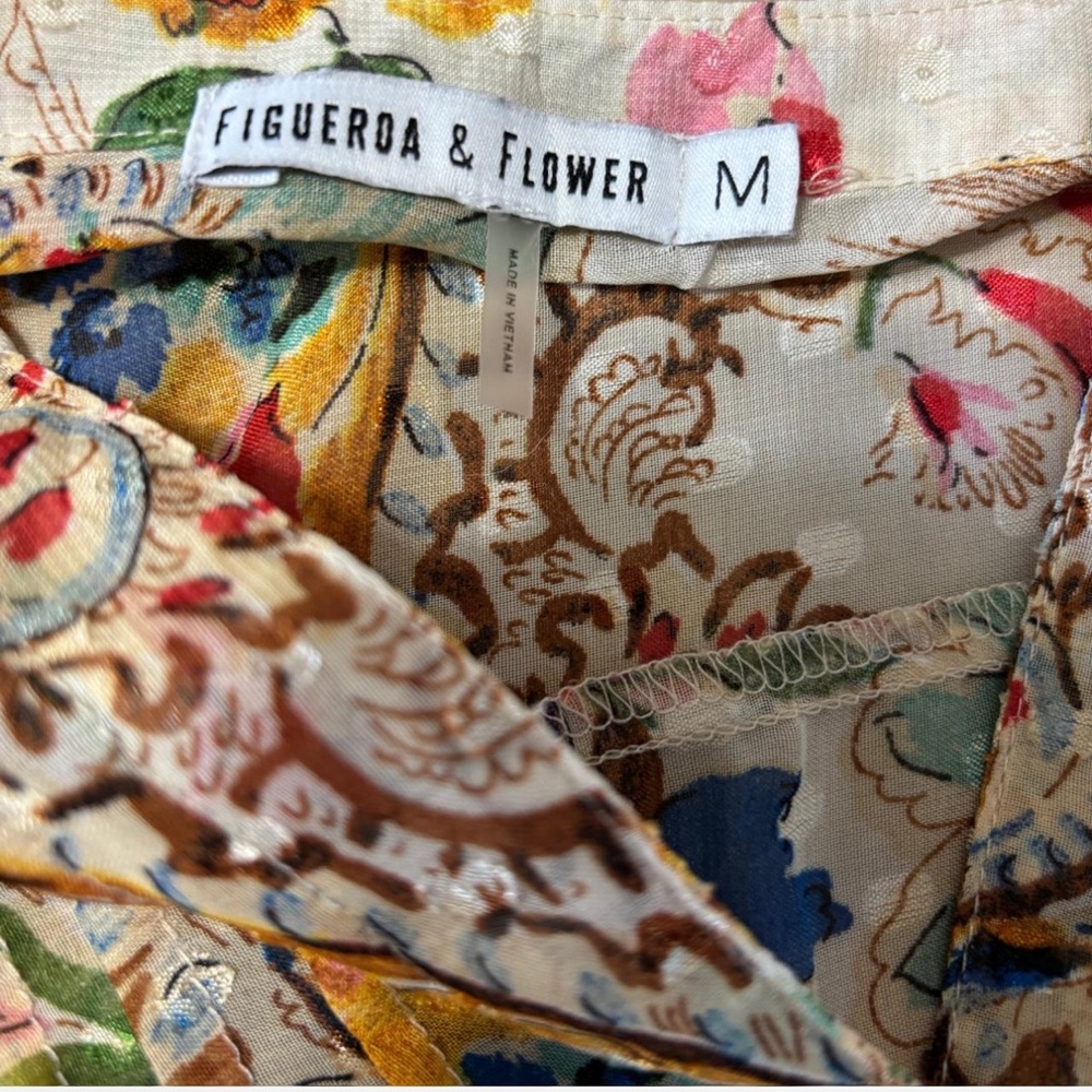 Bohemian Floral Peasant Blouse - Multicolor - Picture 6 of 7